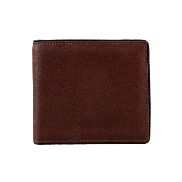 Dents RFID Two-Colour Pebble Grain Leather Bifold Wallet with Coin Purse - Tan