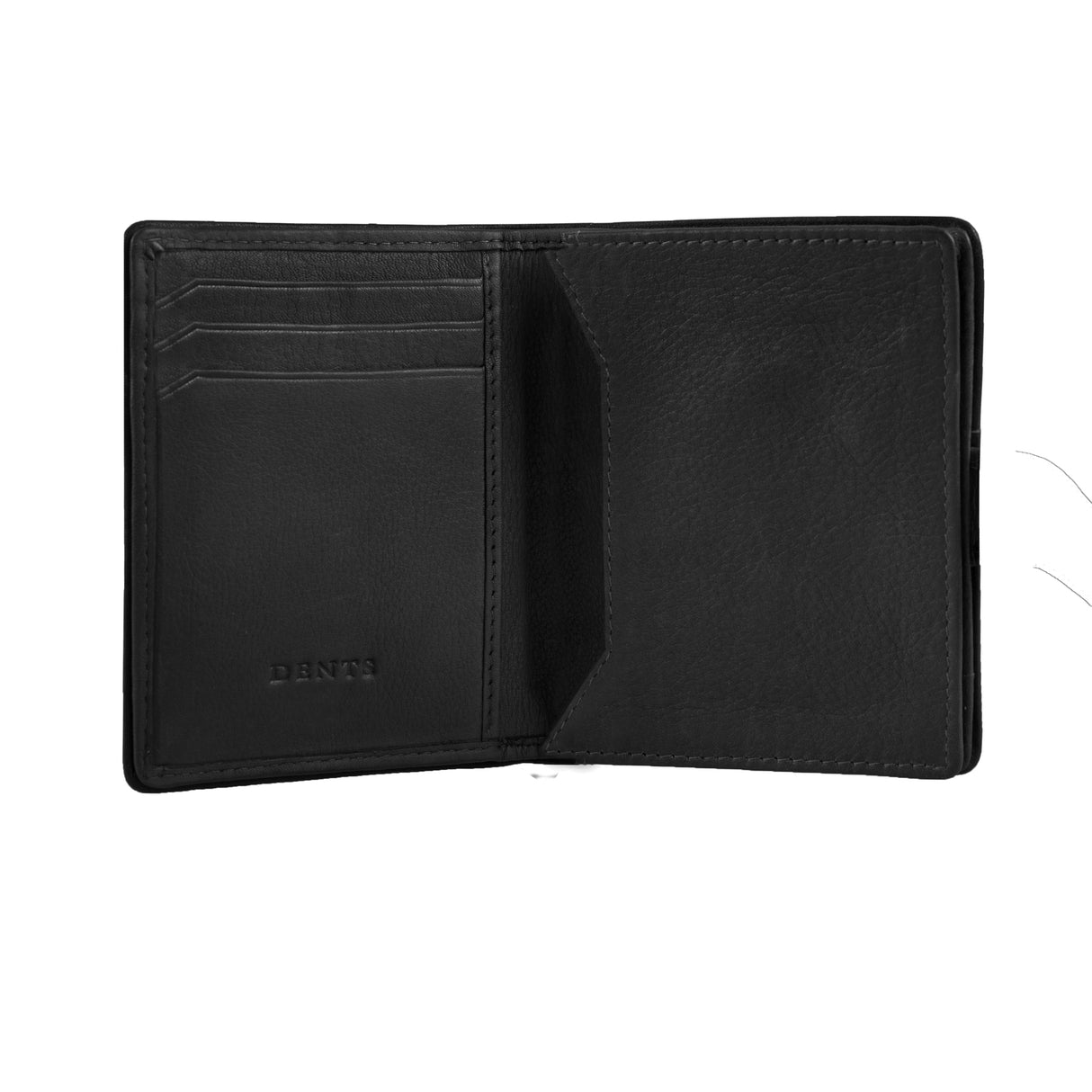 Dents RFID Two-Colour Pebble Grain Leather Business Card Holder - Black