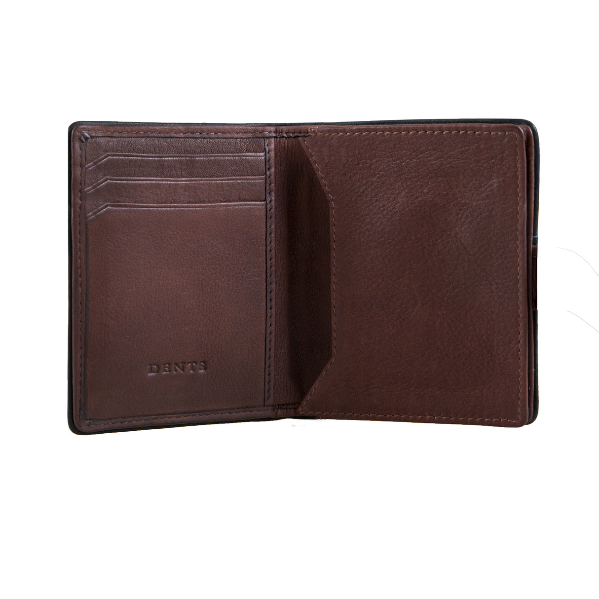 Dents RFID Two-Colour Pebble Grain Leather Business Card Holder - Tan