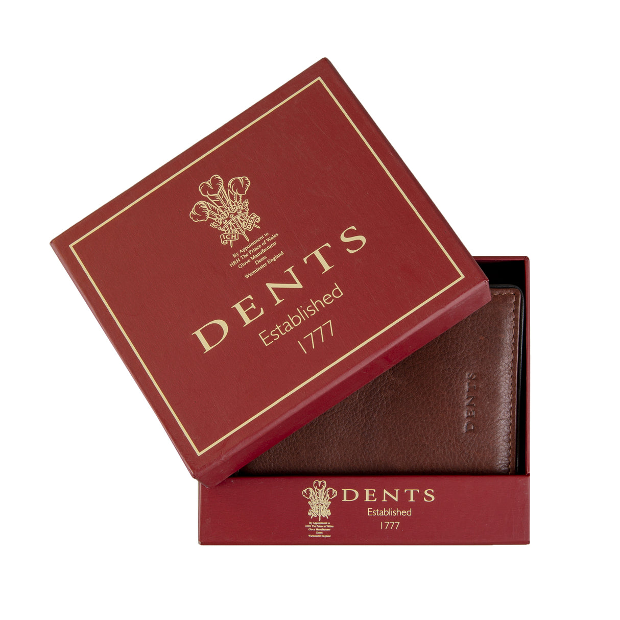 Dents RFID Two-Colour Pebble Grain Leather Business Card Holder - Tan