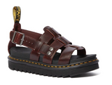 Dr. Martens Womens Terry Strap Leather Sandals Slides Shoes - Charro