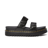 Dr. Martens Womens Myles Slides Leather Sandals Flip Flops Docs Martins Dr - Black