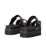 Dr. Martens Womens Myles Slides Leather Sandals Flip Flops Docs Martins Dr - Black