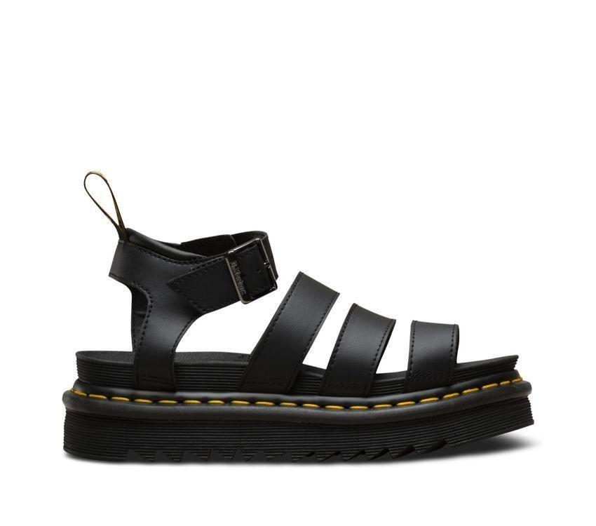 Dr. Martens Womens Blaire Hydro Leather Sandals - Black