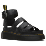 Dr. Martens Womens Clarissa II Quad Sandals Slides Shoes Doc Martins Dr Leather - Black