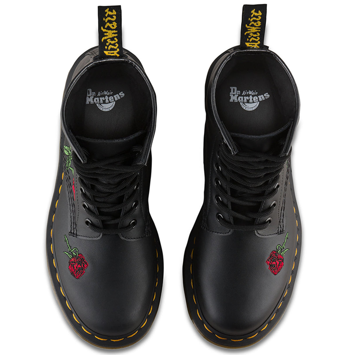 Dr. Martens 1460 Vonda Boots 8 Eye Floral Womens Shoes - Black