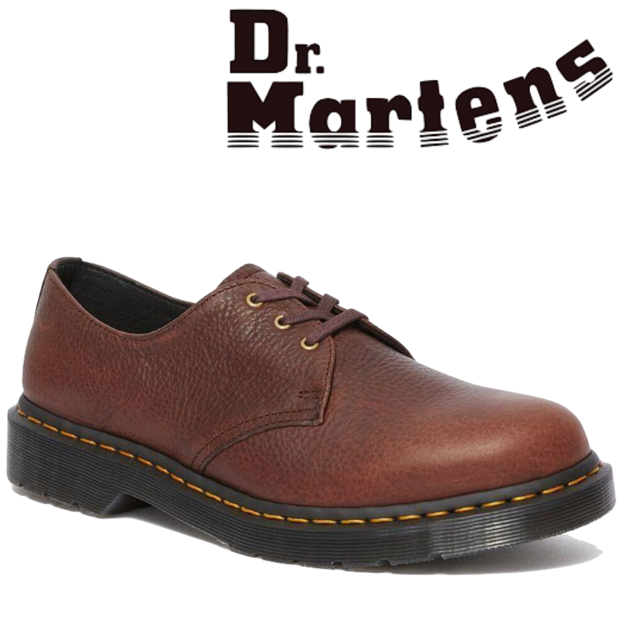 Dr. Martens Unisex 1461 Ambassador Leather 3 Eye Oxford Shoes - Cask