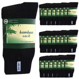 24 Pairs BAMBOO SOCKS Mens Heavy Duty Premium Thick Work Socks Cushion BULK - Charcoal Grey