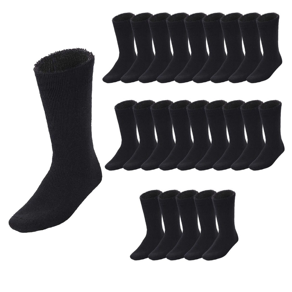 24 Pairs BAMBOO SOCKS Mens Heavy Duty Premium Thick Work Socks Cushion BULK - Charcoal Grey