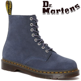 Dr. Martens 1460 Pascal 8 Eye Mens Boots Doc Martins Dr Docs Shoes - Ombre Blue