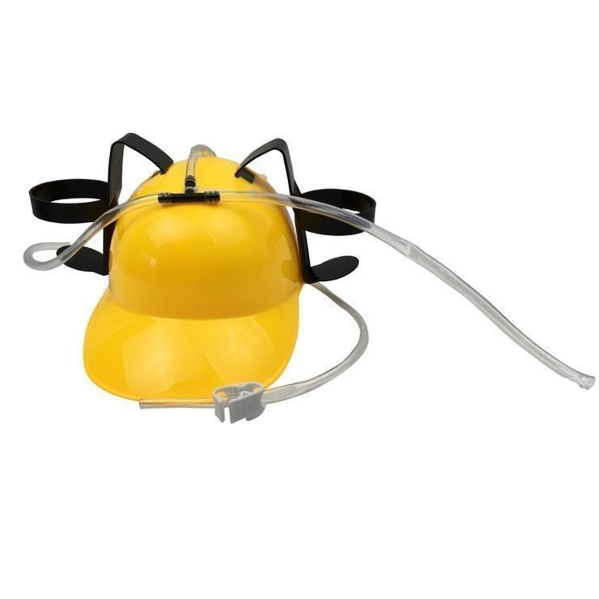 BEER DRINKING HELMET Drink Holder Costume Party Hat Oktoberfest - Yellow