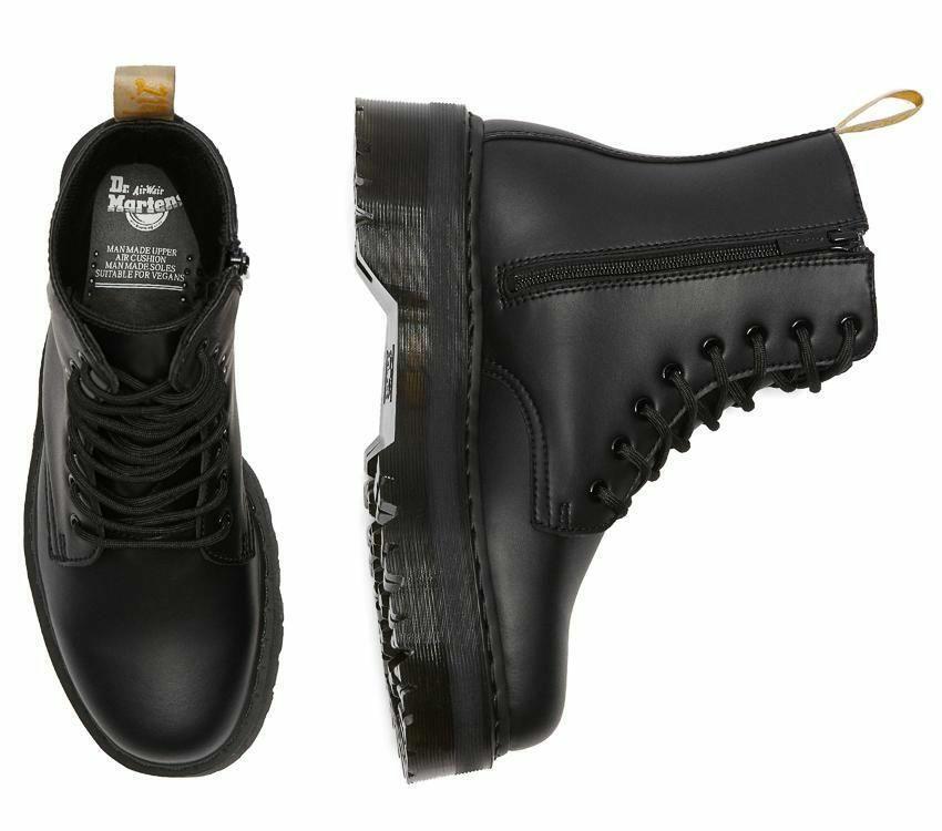 Dr. Martens Womens Jadon II Mono Vegan 8 Eye Boots Shoes Platform - Black