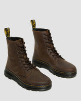 Dr. Martens Combs Leather 8 Eye Boots Shoes Combat in Crazy Horse Gaucho