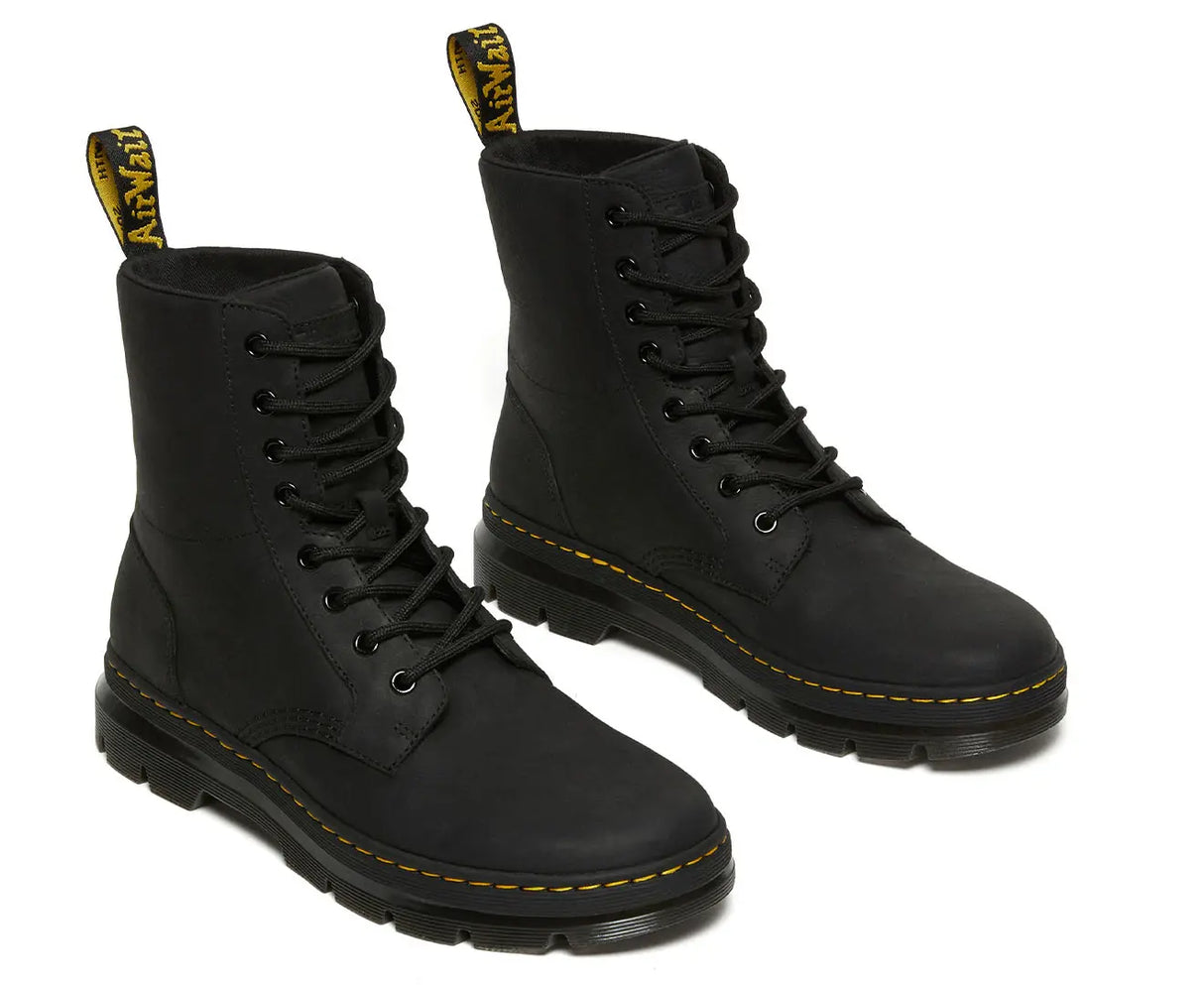 Dr. Martens Unisex Combs Wyoming Leather Boots in Black