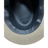 Avenel Washed Canvas Trilby Hat with Leather Look Trim - Khaki