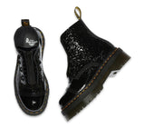 Dr Martens Womens Sinclair Jungle Boots Patent Lamper Leopard Emboss - Black