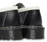 Dr. Martens Womens Penton Bex Leather Loafer - Black With White Edge/White