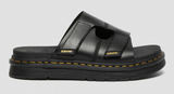 Dr. Martens Mens Daxton Leather Slide Lightweight Slip-On Sandal - Black Brando