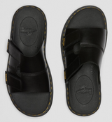 Dr. Martens Mens Daxton Leather Slide Lightweight Slip-On Sandal - Black Brando