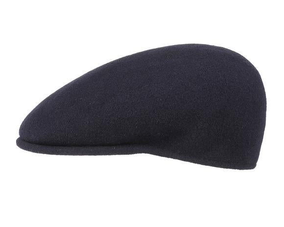 Mens Wool Felt Ivy Cap Beret - Dark Navy