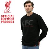 Liverpool FC Mens Crew Jumper Sweatshirt Winter Warm Soccer Football LFC - Black