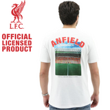 Liverpool FC Mens Crew T Shirt Tee Top Soccer Football - White Anfield