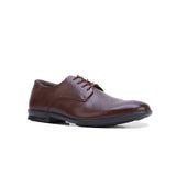 HUSH PUPPIES CALE Leather Formal Business Shoes Casual Work Extra Wide - Brown