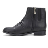 Hush Puppies Womens Hayworth Leather Heels Ankle Boots with Zip Shoes - Black