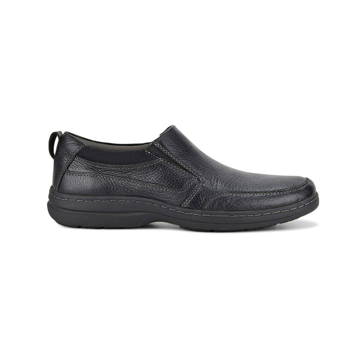 Hush Puppies Mens Elkhound MT Slip-On Leather Shoes Casual Bounce 2.0 - Black