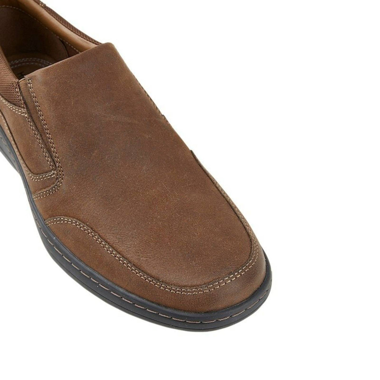 Hush Puppies Mens Elkhound MT Slip-On Nubuck Leather Shoes Bounce 2.0 - Pine Brown