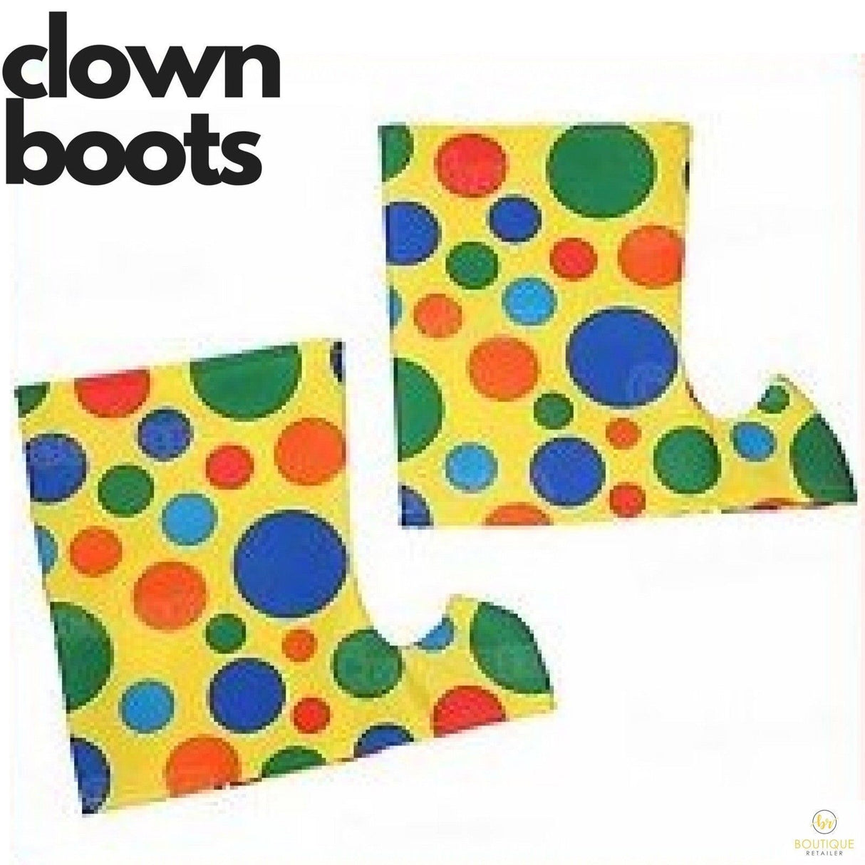 CLOWN BOOTS Shoe Covers Jester Elf Costume Party Halloween Shoes