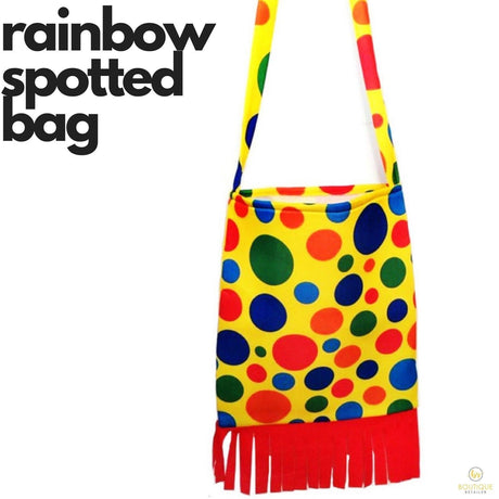 Clown Bag Rainbow Spots Circus Jester Carnival Mardi Gras LGBT Costume Party