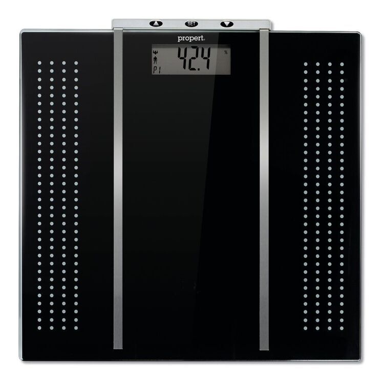 Propert 150kg Omega Body Analysis Digital Bathroom Scale - Black