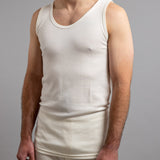 Mens Thermal Singlet Sleeveless Top Merino Wool Blend AUS MADE Thermals