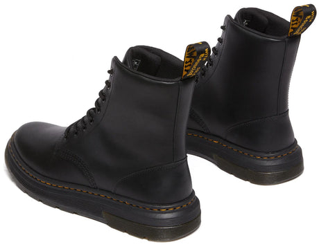 Dr. Martens Crewson 8 Eye Crazy Horse Leather Boots Combat Shoes - Black