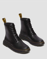 Dr. Martens Crewson 8 Eye Crazy Horse Leather Boots Combat Shoes - Black