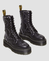 Dr. Martens Jadon Hi 10 Eye Boots Shoes Gothic Americana - Black Wanama