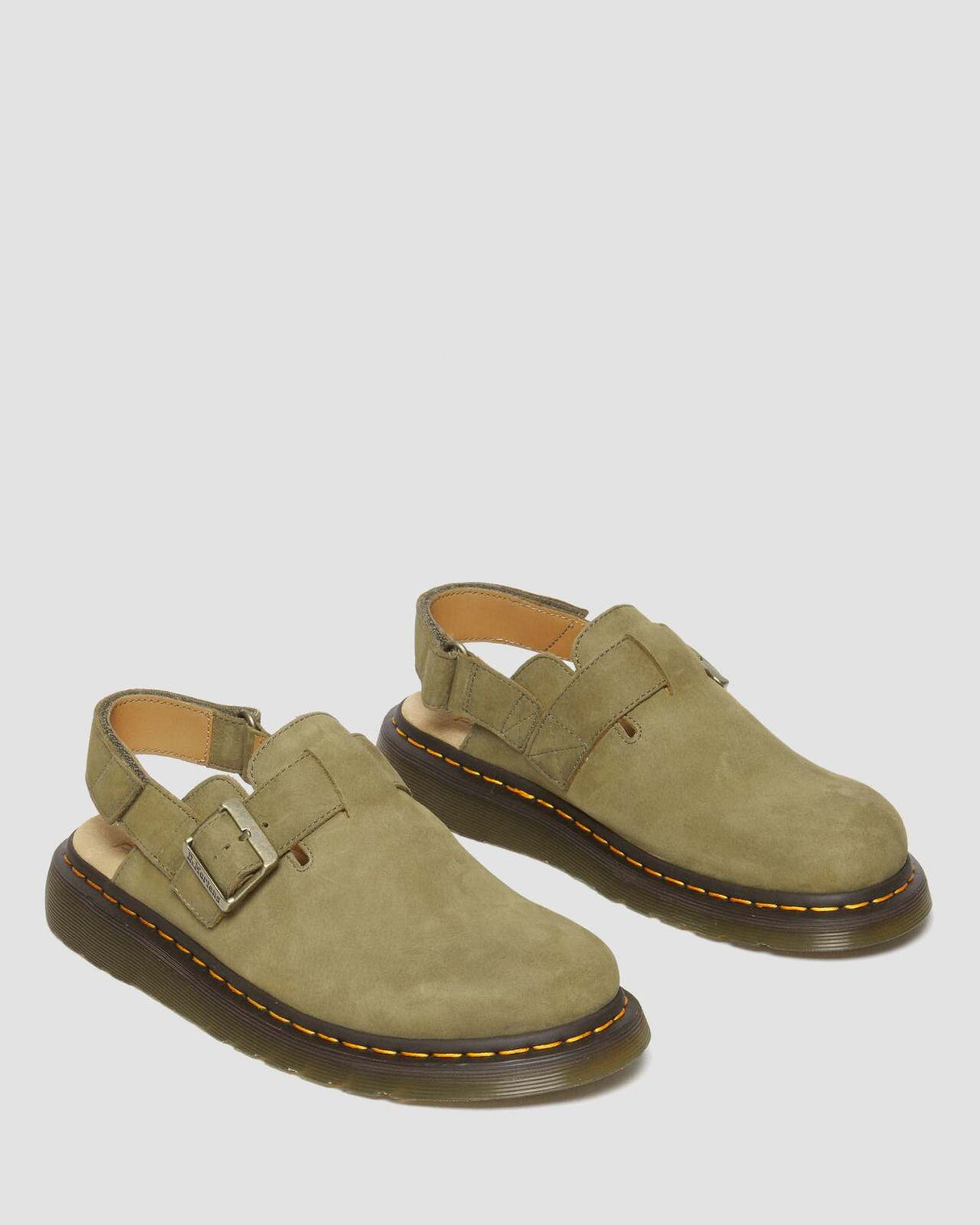 Dr. Martens Jorge II Sling Back Shoes Sandals Slip On in Olive Nubuck