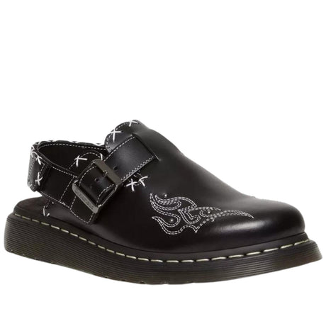 Dr. Martens Jorge II Gothic Americana Leather Sling Back Shoes Mary Jane - Black