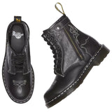 Dr. Martens 1460 Gothic Americana Leather Lace up 8 Eye Boots Wanama - Black