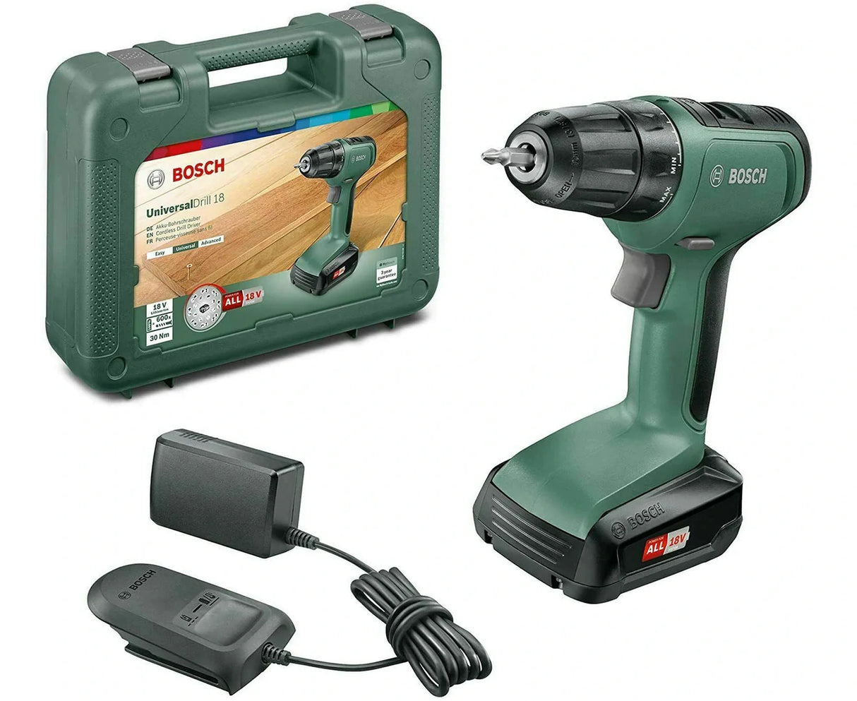 BOSCH Cordless Drill Driver Universal Drill 18+ Battery & Charger