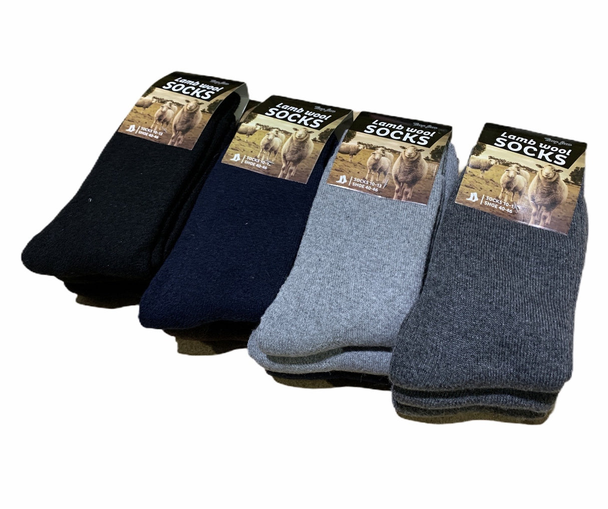 12 Pairs Mens Lambs Wool Socks Extra Warm Winter Thermal Soft