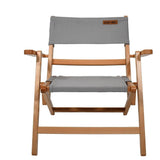 BlackWolf Shore Folding Beech Camping Portable Chair - Paloma Grey