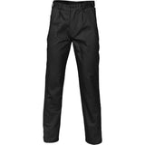 DNC Cotton Drill Work Pants Workwear - Black Stout Length