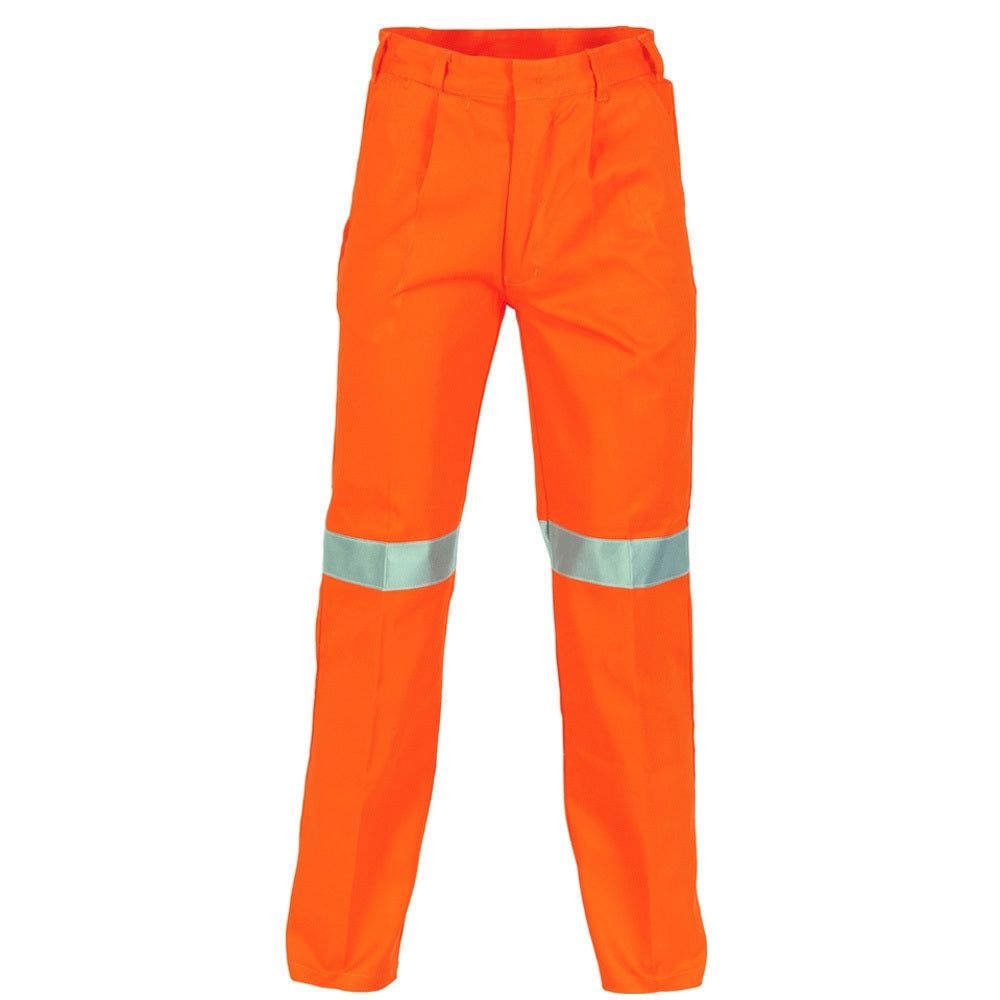 DNC Cotton Drill Pants With 3M Reflective Tape - Orange - Size 122S