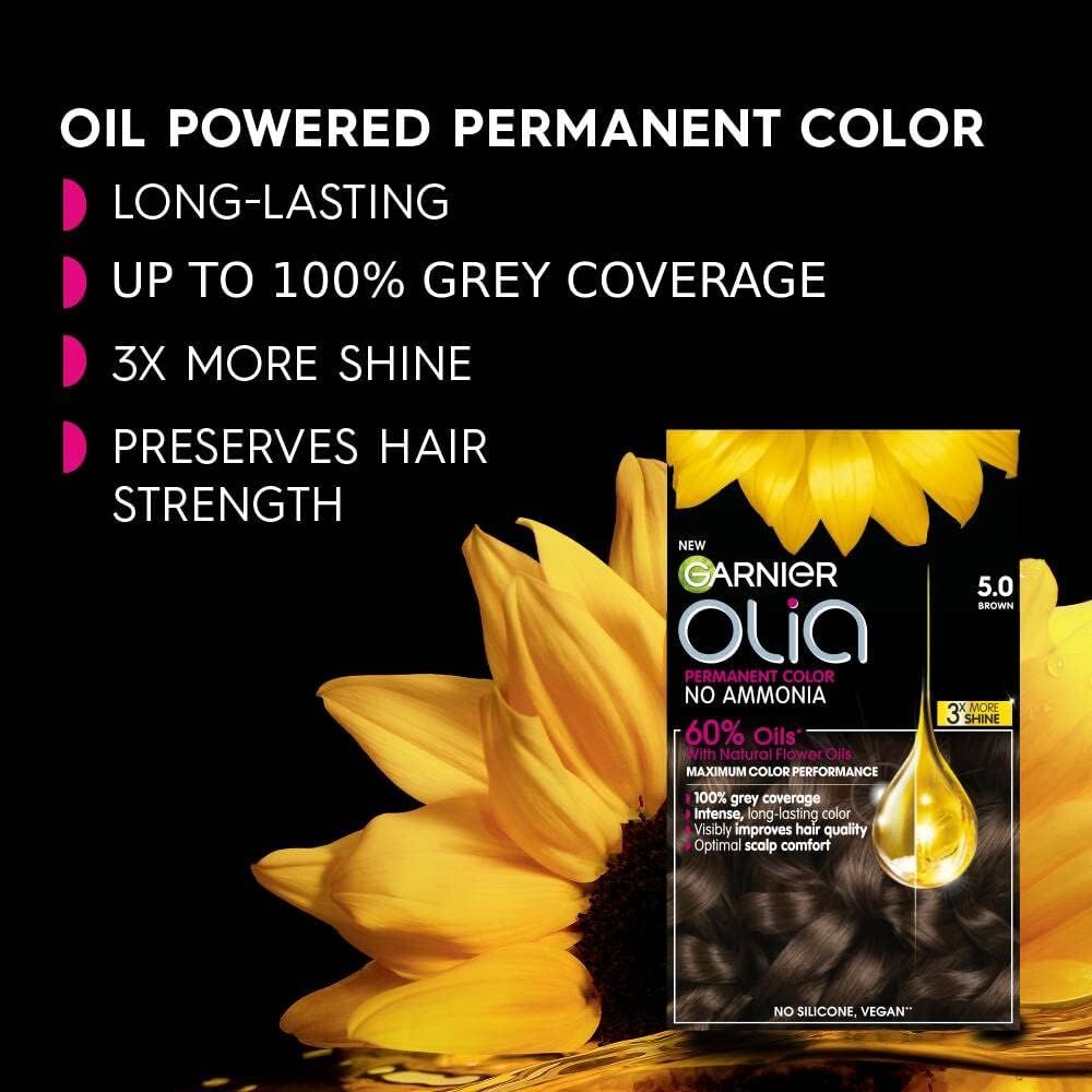 Garnier, Permanent Hair Colour, Ammonia Free and Nourishing, Olia, 3.16 Deep Violet