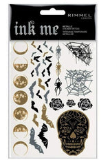 Rimmel Ink Me Metallic Stickers Tattoo Transfers 2 Sheets -  Halloween