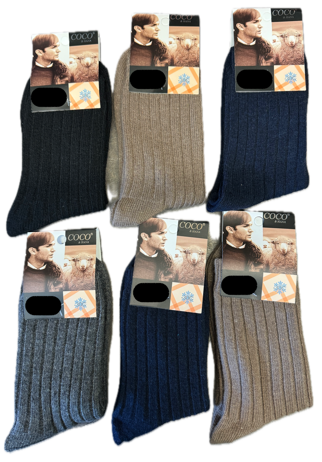 12 Pairs Mens Thermo Wool Blend Work Socks Heavy Duty Outdoor Warm (EU41-EU47)