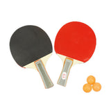 2 Players Table Tennis Set 2 Rackets Bats with 3 Ping Pong Balls Home Sports