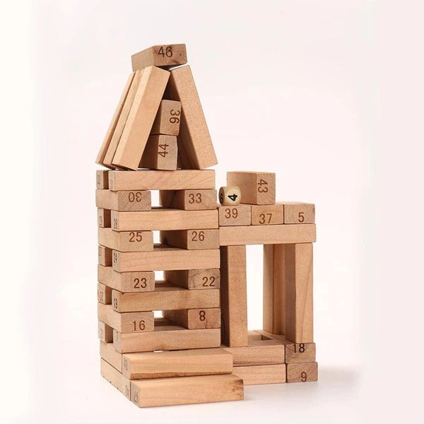 Wooden Blocks Stacking Tower Game Balance Toy